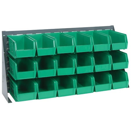 Quantum Storage Systems Steel Complete Package Unit and Storage Bin Combination, 8 in D x 19 in H x 36 in W, 3 Shelves QBR-3619-230-18GN